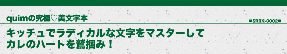 quimの究極美文字本　キッチュでラディカルな文字をマスターしてカレのハートを鷲掴み！